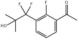 Ethanone, 1-[3-(1,1-difluoro-2-hydroxy-2-methylpropyl)-2-fluorophenyl]- Struktur