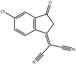 Propanedinitrile, 2-(5-chloro-2,3-dihydro-3-oxo-1H-inden-1-ylidene)- Struktur