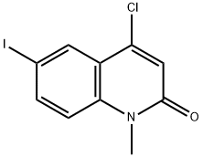 2(1H)-Quinolinone, 4-chloro-6-iodo-1-methyl- Struktur