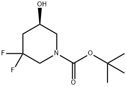 1-Piperidinecarboxylic acid, 3,3-difluoro-5-hydroxy-, 1,1-dimethylethyl ester, (5R)-, 2387560-06-5, 結(jié)構(gòu)式