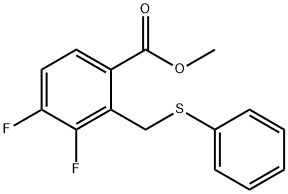 Benzoic acid, 3,4-difluoro-2-[(phenylthio)methyl]-, methyl ester Struktur