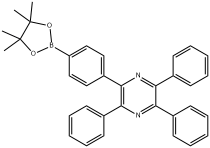 Pyrazine, 2,3,5-triphenyl-6-[4-(4,4,5,5-tetramethyl-1,3,2-dioxaborolan-2-yl)phenyl]- Struktur