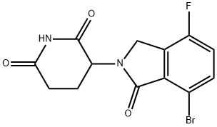 3-(7-bromo-4-fluoro-1-oxoisoindolin-2-yl)piperidine-2,6-dione Struktur