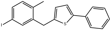 Thiophene, 2-[(5-iodo-2-methylphenyl)methyl]-5-phenyl- Struktur