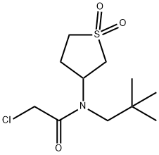 Acetamide, 2-chloro-N-(2,2-dimethylpropyl)-N-(tetrahydro-1,1-dioxido-3-thienyl)- Structure