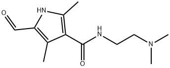 1H-Pyrrole-3-carboxamide, N-[2-(dimethylamino)ethyl]-5-formyl-2,4-dimethyl- Struktur