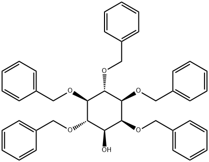 D-myo-Inositol, 1,2,4,5,6-pentakis-O-(phenylmethyl)- Struktur