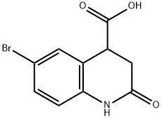 4-Quinolinecarboxylic acid, 6-bromo-1,2,3,4-tetrahydro-2-oxo- Struktur