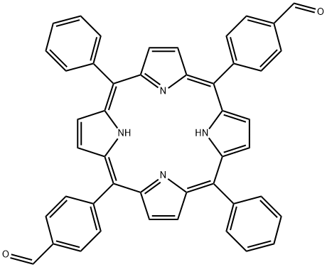 Benzaldehyde, 4,4'-(10,20-diphenyl-21H,23H-porphine-5,15-diyl)bis- Struktur