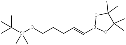 1,3,2-Dioxaborolane, 2-[(1E)-5-[[(1,1-dimethylethyl)dimethylsilyl]oxy]-1-penten-1-yl]-4,4,5,5-tetramethyl- Struktur