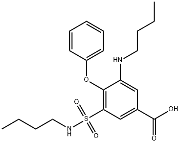 Benzoic acid, 3-(butylamino)-5-[(butylamino)sulfonyl]-4-phenoxy- Struktur