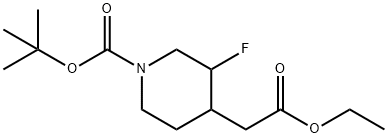 4-(2-乙氧基-2-氧代乙基)-3-氟哌啶-1-羧酸叔丁酯, 317360-04-6, 結(jié)構(gòu)式