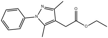 1H-Pyrazole-4-acetic acid, 3,5-dimethyl-1-phenyl-, ethyl ester Struktur