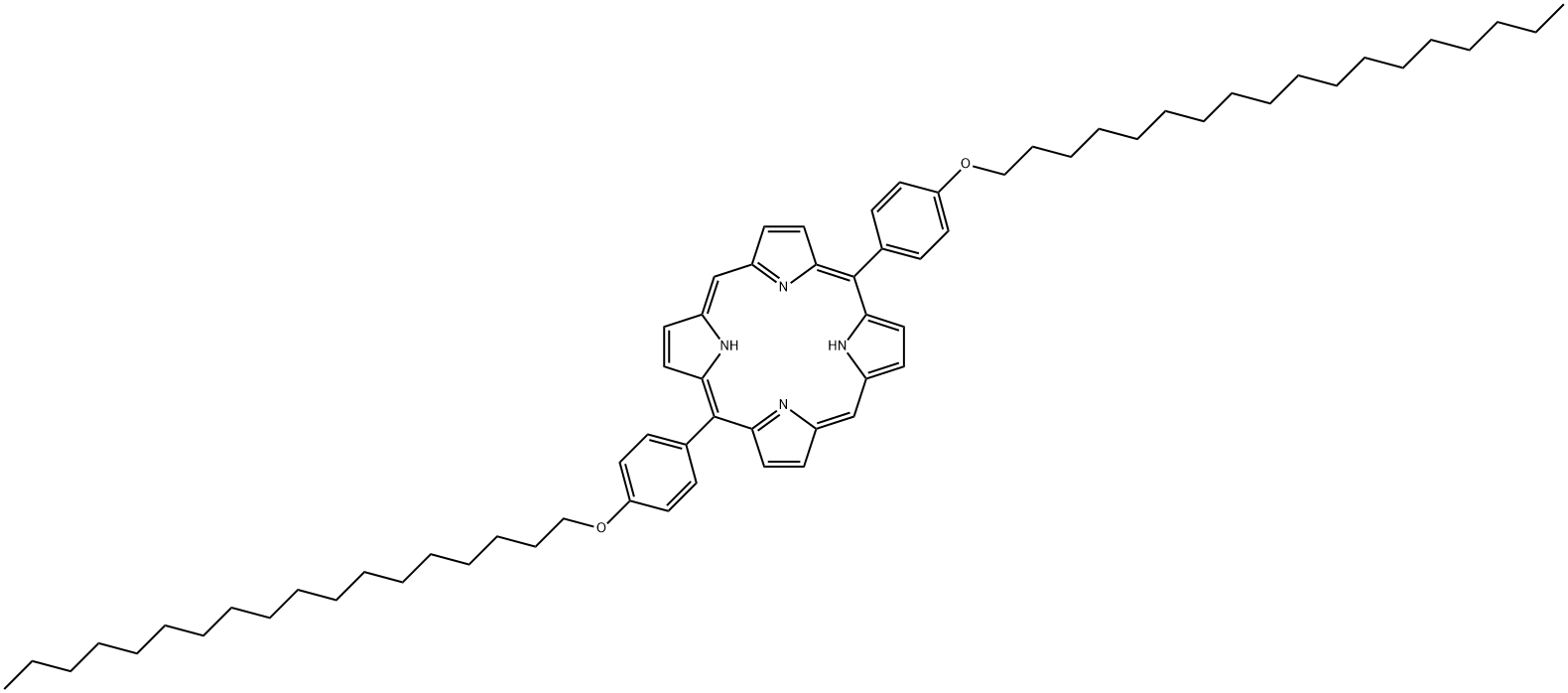 21H,23H-Porphine, 5,15-bis[4-(octadecyloxy)phenyl]- Struktur