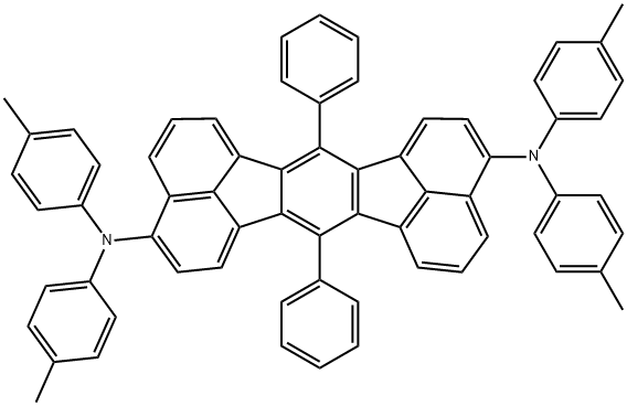 7,14-diphenyl-N3,N3,N10,N10-tetra-p-tolylacenaphtho[1,2-k]fluoranthene-3,10-diamine Struktur