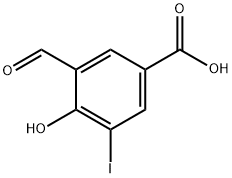 Benzoic acid, 3-formyl-4-hydroxy-5-iodo- Struktur