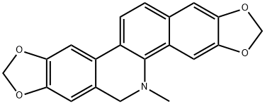 1,3-Benzodioxolo[5,6-c][1,3]dioxolo[4,5-j]phenanthridine, 5,6-dihydro-5-methyl- Struktur