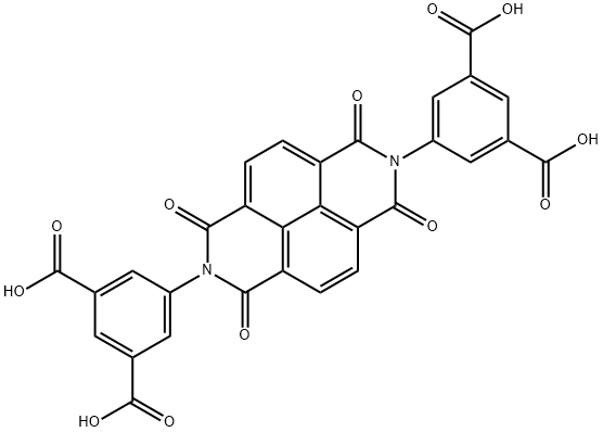 5,5'-(1,3,6,8-tetraoxo-1,3,6,8-tetrahydrobenzo[lmn][3,8]phenanthroline-2,7-diyl)dibenzene-1,3-dicarboxylic acid Struktur