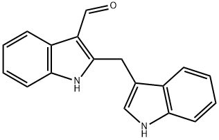 2-((1H-吲哚-3-基)甲基)-1H-吲哚-3-甲醛 結(jié)構(gòu)式