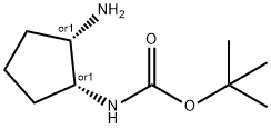 REL-((1R,2S)-2-氨基環(huán)戊基)氨基甲酸叔丁酯 結(jié)構(gòu)式