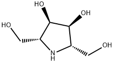 2,5-Pyrrolidinedimethanol, 3,4-dihydroxy-, (2S,3S,4R,5R)- Struktur