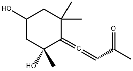 (4R)-4-(3-Oxo-1-buten-1-ylidene)-3α,5,5-trimethylcyclohexane-1α,3β-diol Struktur