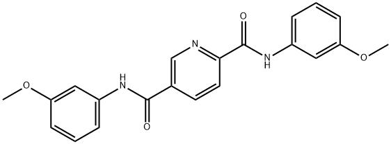 2-N,5-N-bis(3-methoxyphenyl)pyridine-2,5-dicarboxamide Struktur