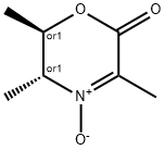 2H-1,4-Oxazin-2-one, 5,6-dihydro-3,5,6-trimethyl-, 4-oxide, (5R,6R)-rel- (9CI) Struktur