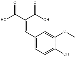 Propanedioic acid, 2-[(4-hydroxy-3-methoxyphenyl)methylene]- Struktur