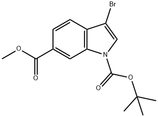 1-tert-Butyl-6-methyl-3-bromo-1H-indole-1,6-dicarboxylate Struktur