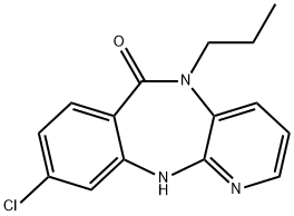 6H-Pyrido[2,3-b][1,4]benzodiazepin-6-one, 9-chloro-5,11-dihydro-5-propyl- Struktur