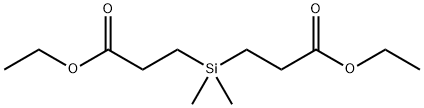 Propanoic acid, 3,3'-(dimethylsilylene)bis-, diethyl ester (9CI) Struktur