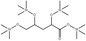 Pentonic acid, 3-deoxy-2,4,5-tris-O-(trimethylsilyl)-, trimethylsilyl  ester Struktur