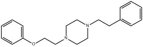 1-Phenethyl-4-(2-phenoxyethyl)piperazine dihydrochloride Struktur