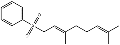 Benzene, [[(2E)-3,7-dimethyl-2,6-octadien-1-yl]sulfonyl]- Struktur