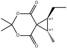 5,7-Dioxaspiro[2.5]octane-4,8-dione,1-ethyl-2,6,6-trimethyl-,(1R,2R)-rel-(9CI) Struktur