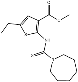 methyl 2-(azepane-1-carbothioamido)-5-ethylthiophene-3-carboxylate Struktur