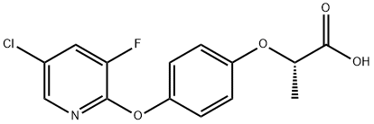 Propanoic acid, 2-[4-[(5-chloro-3-fluoro-2-pyridinyl)oxy]phenoxy]-, (2S)- Struktur