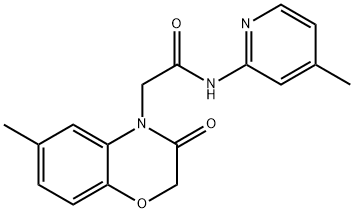 4H-1,4-Benzoxazine-4-acetamide,2,3-dihydro-6-methyl-N-(4-methyl-2-pyridinyl)-3-oxo-(9CI) Struktur