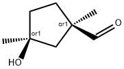 Cyclopentanecarboxaldehyde, 3-hydroxy-1,3-dimethyl-, (1R,3S)-rel- (9CI) Struktur