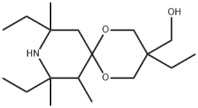 1,5-Dioxa-9-azaspiro[5.5]undecane-3-methanol, 3,8,10-triethyl-7,8,10-trimethyl- Struktur