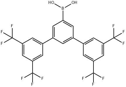 Boronic acid, B-[3,3'',5,5''-tetrakis(trifluoromethyl)[1,1':3',1''-terphenyl]-5'-yl]- Struktur