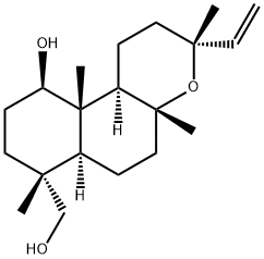 (3R,6aα,10bα)-Dodecahydro-3-vinyl-10β-hydroxy-3,4aβ,7,10aβ-tetramethyl-1H-naphtho[2,1-b]pyran-7α-methanol Struktur