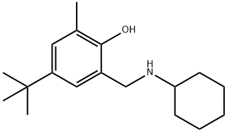 Phenol, 2-[(cyclohexylamino)methyl]-4-(1,1-dimethylethyl)-6-methyl- Struktur