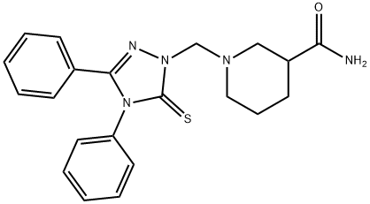 1-[(3,4-diphenyl-5-sulfanylidene-1,2,4-triazol-1-yl)methyl]piperidine-3-carboxamide Structure