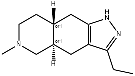 1H-Pyrazolo[3,4-g]isoquinoline,3-ethyl-4,4a,5,6,7,8,8a,9-octahydro-6-methyl-,(4aR,8aR)-rel-(9CI) Struktur