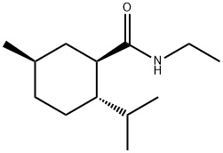 Cyclohexanecarboxamide, N-ethyl-5-methyl-2-(1-methylethyl)-, (1R,2S,5R)- Struktur