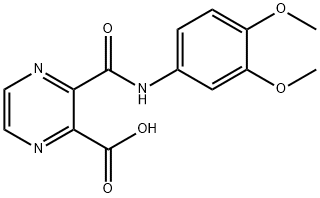 3-((3,4-Dimethoxyphenyl)carbamoyl)pyrazine-2-carboxylic acid Struktur