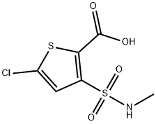 5-氯-3-甲氨基磺?；?2-羧酸噻吩, 70374-36-6, 結(jié)構(gòu)式