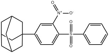 1-[3-Nitro-4-(phenylsulfonyl)phenyl]tricyclo[3.3.1.13,7]decane Struktur